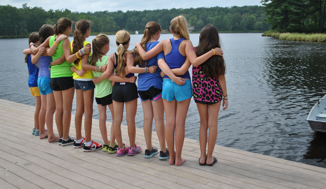 Image of Girls in Front of Lake - Summer Water Sports