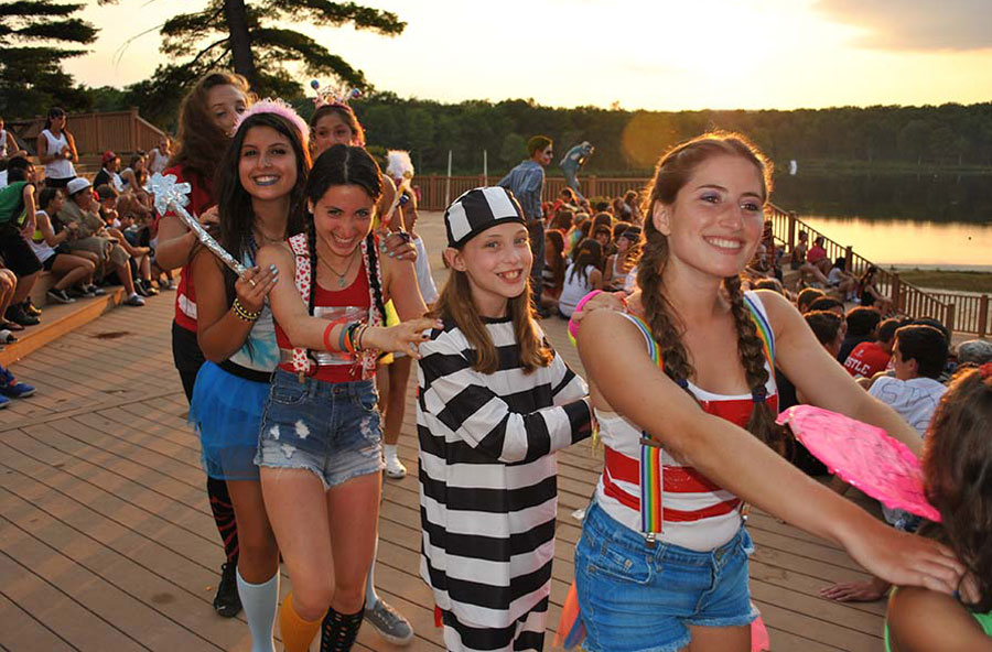 Image of kids having fun at the evening activities at Camp Canadensis