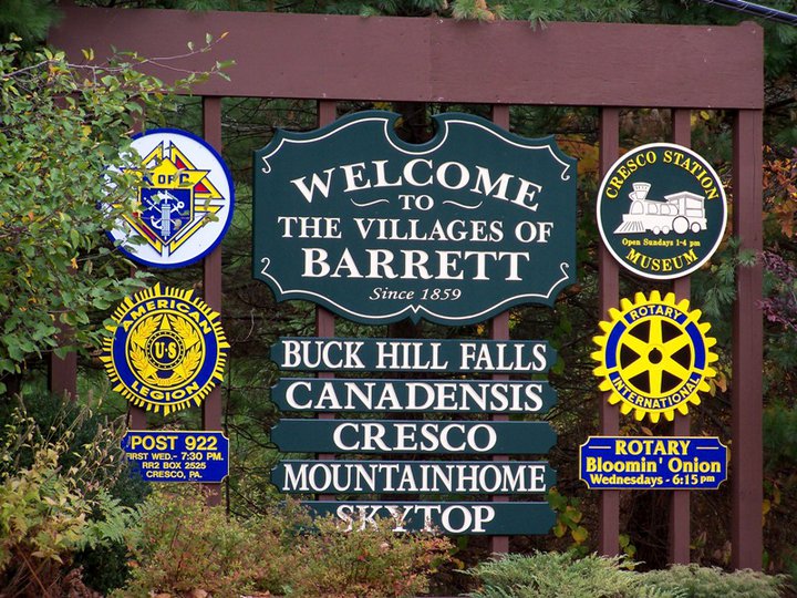 Image of the Welcome to the Villages of Barrett sign