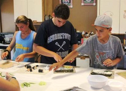 Campers loved the sushi making activity in Cooking this year.  