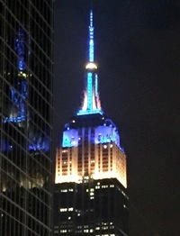 Thanks to the Fromer Family, who sent us this picture of the Empire State Building lit up in camp colors.