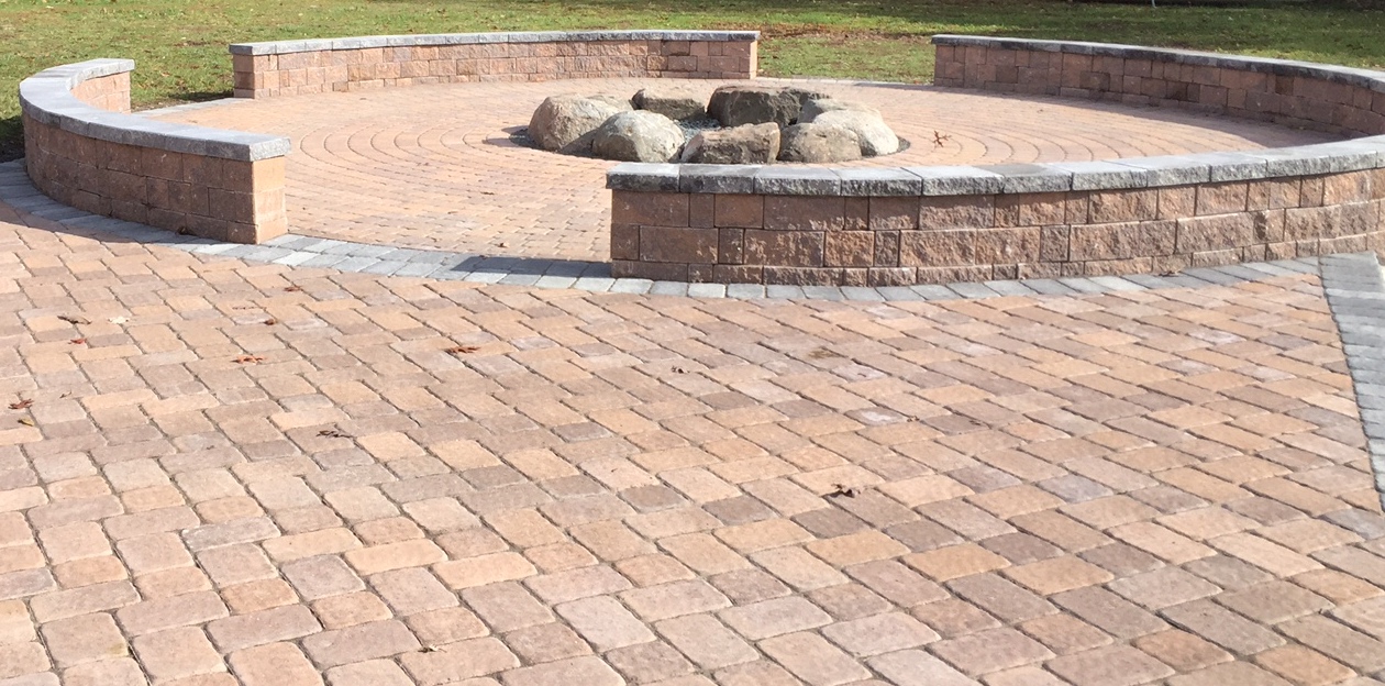 The new fire pit is right near the Blue Pool. 