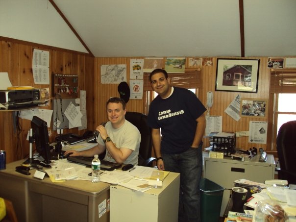 Eric and Matt in our clean, but messy office!