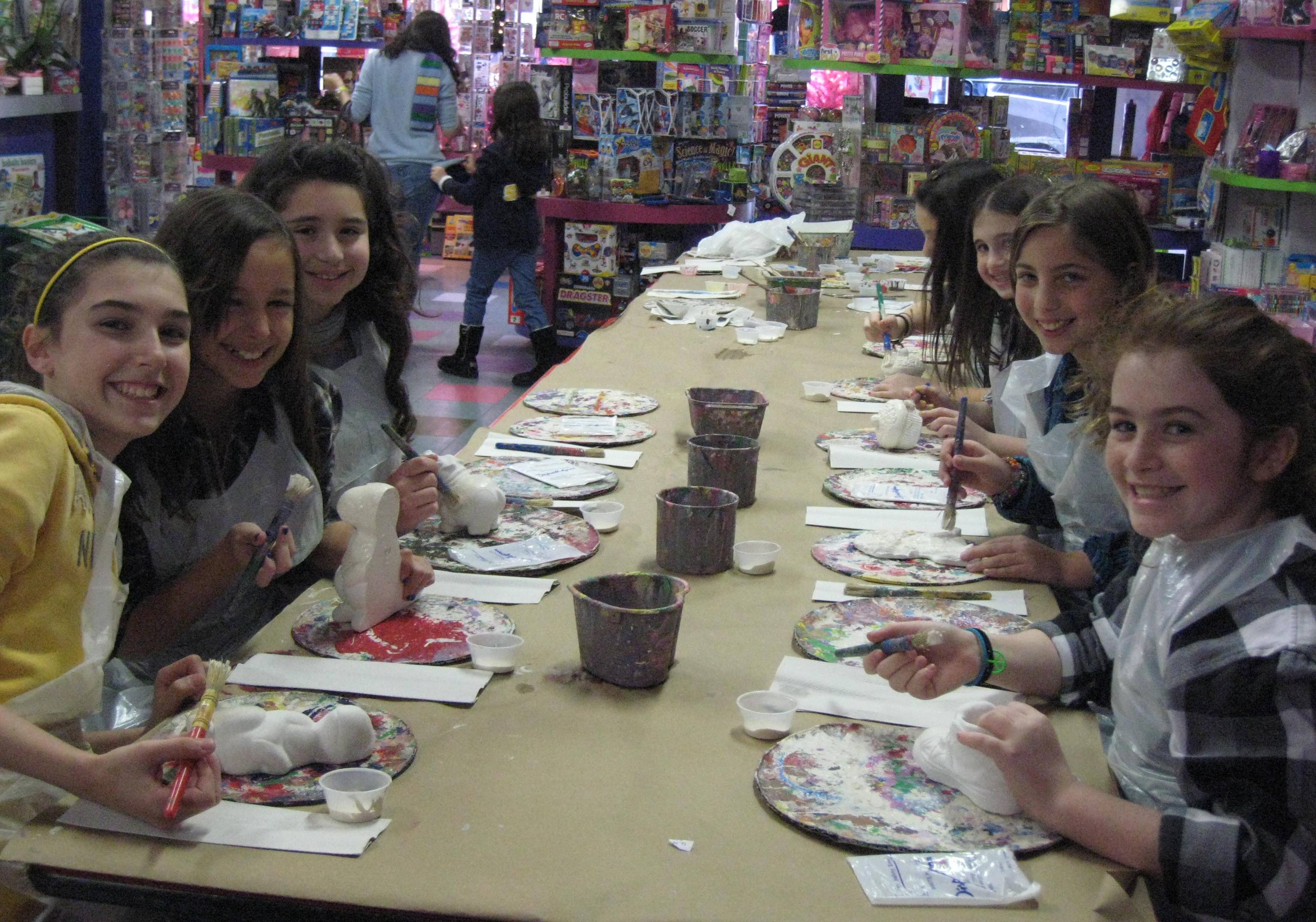 Girls Bunk 5 at Art Place After lunch, it was time for some arts-n-crafts!