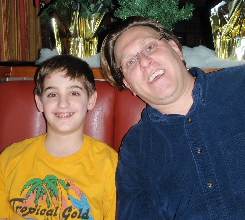 Picture 022 Me and Austin having dinner at Redstone. The burgers there are really good!