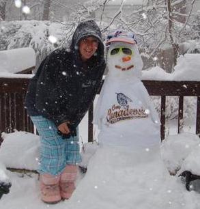 2010 CIT Morgan Hirschorn and her Canadensis Snowman!  