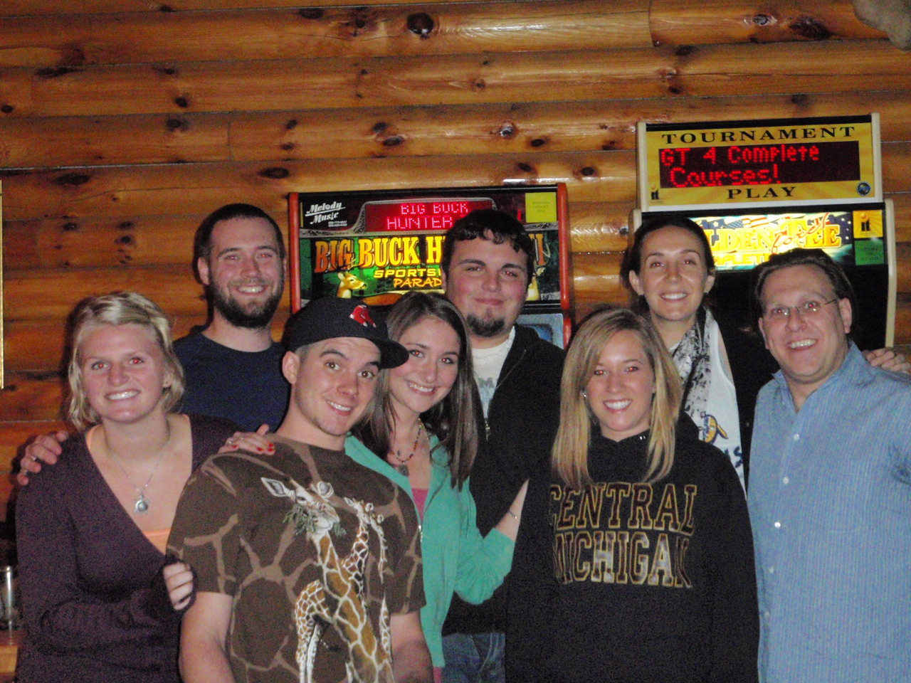 Me and Pam with the Central Michigan University Gang!  We had an awesome dinner at The Cabin in Mt. Pleasant, MI.  