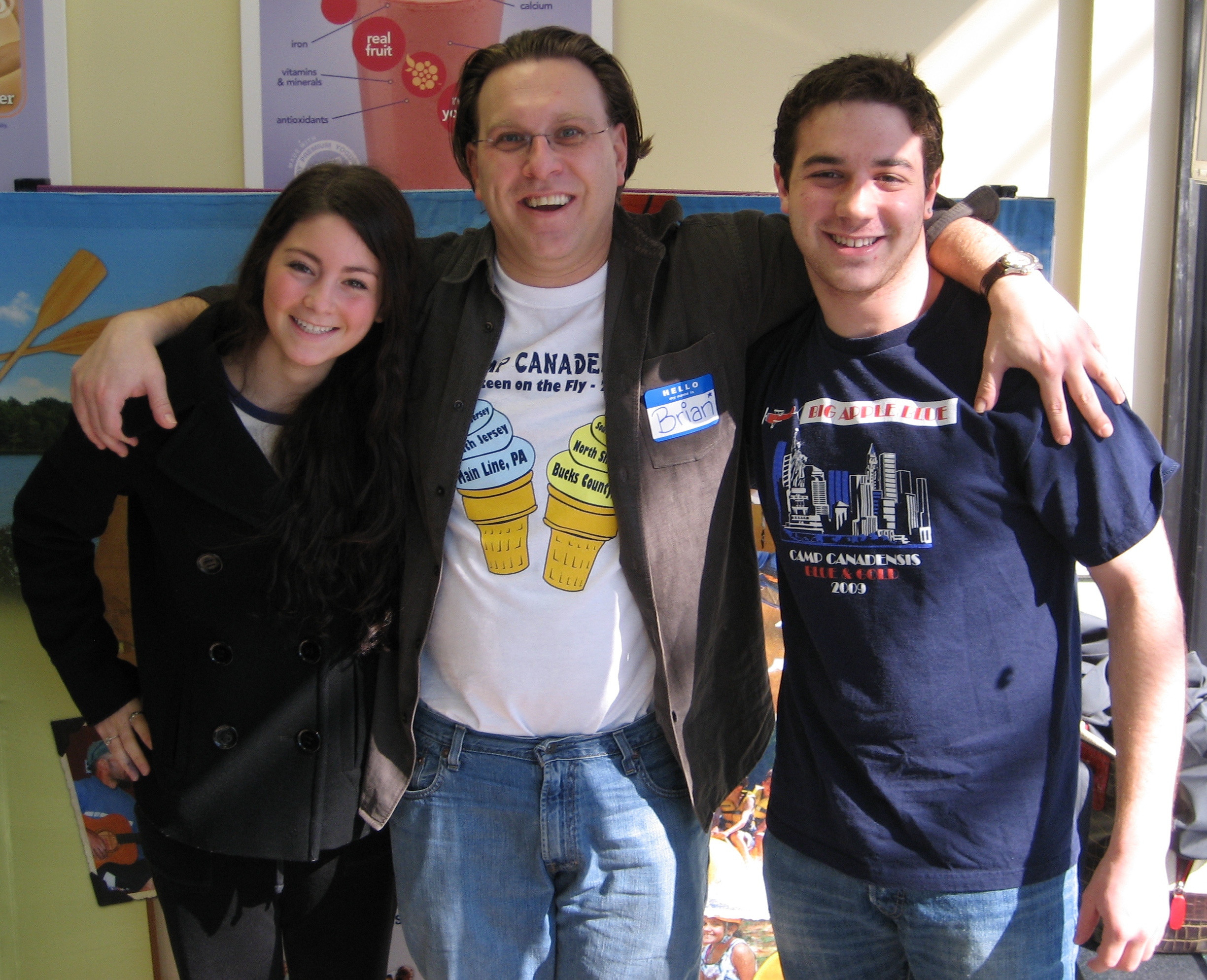 Brian with 2010 Junior Counselors Meg Mucatel and Max Hecht.