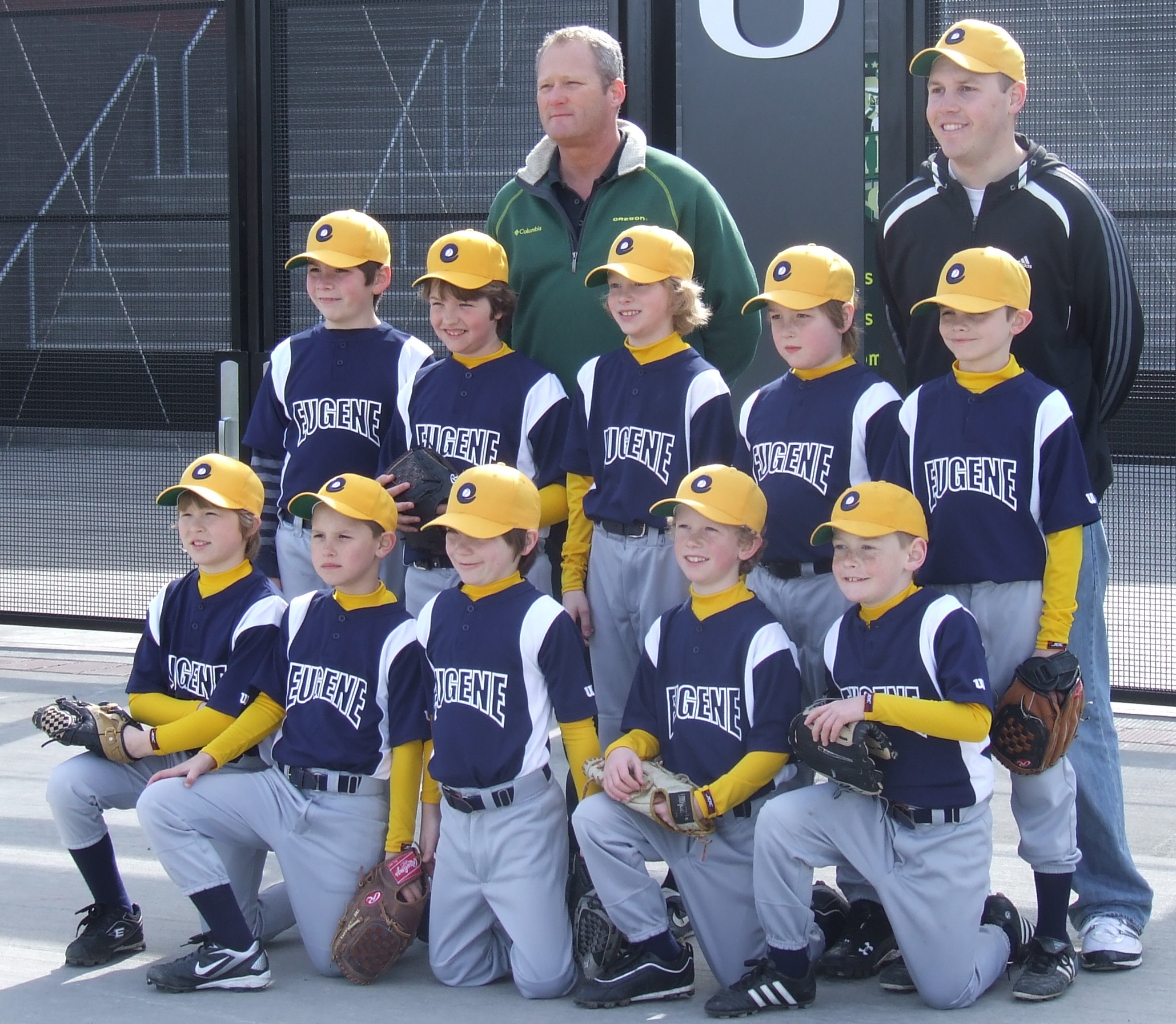 Mike Lindquist (upper right) and his Blizzard Baseball Team.  