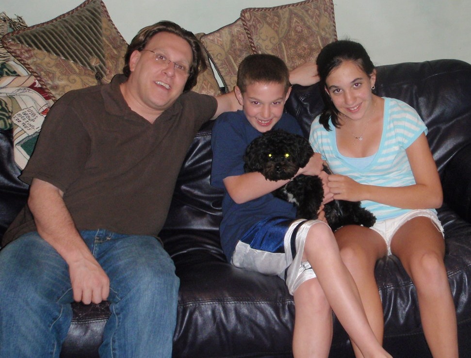 Me with Griffin and Madeline Frankel and their dog Cooper.  