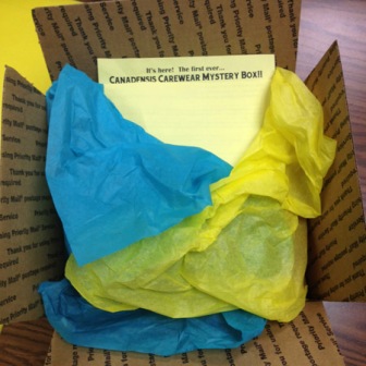 What lies under the blue and gold tissue paper in the Mystery Box?!