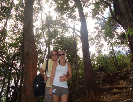 Jaime and I on the Canyon Trail in Waimea Canyon in Kauai.  