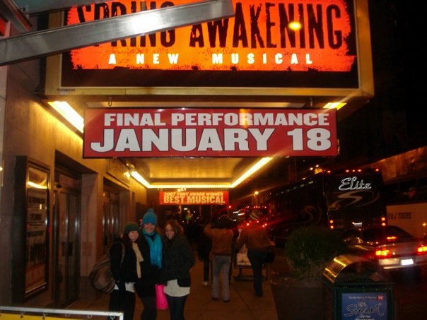 NYC to see Spring Awakening with Rebecca and Erica!