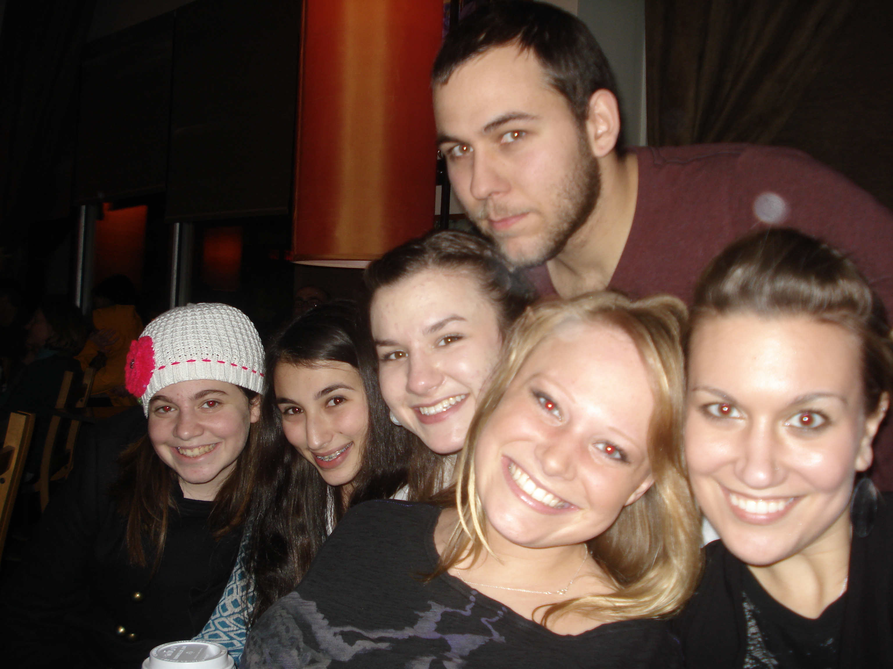 Becky, Danielle, Dani, Liz, and Rachel, visit with Steve before he takes the stage!